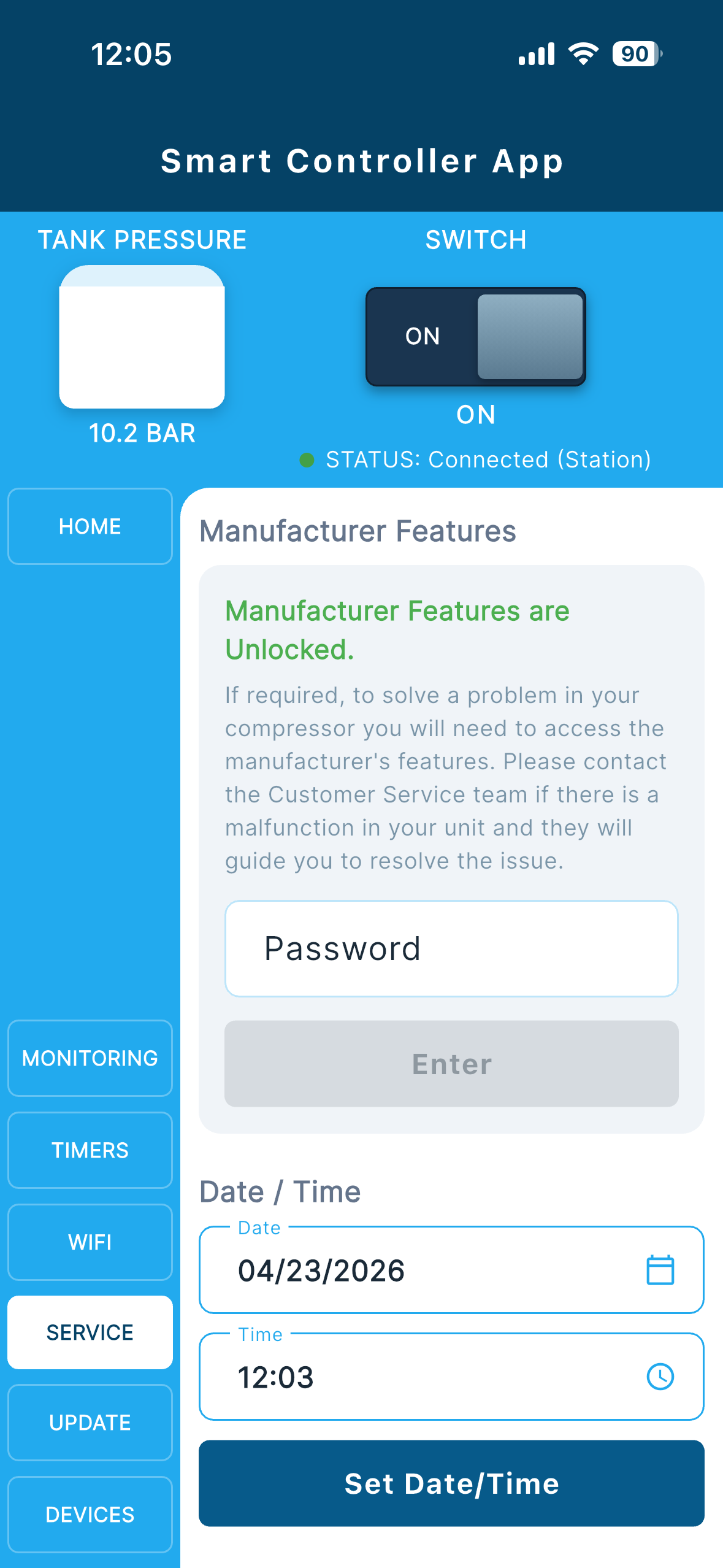 Enable advanced settings